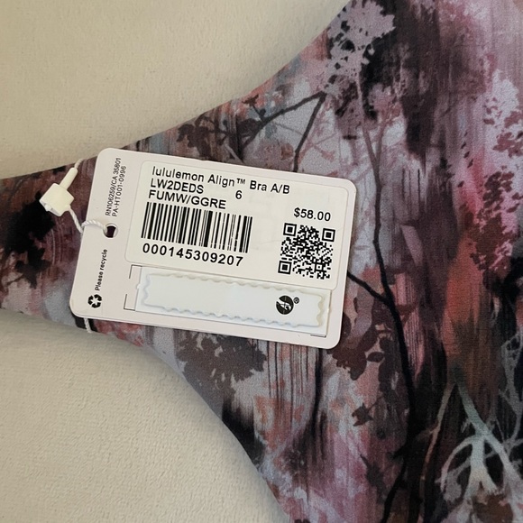 NWT Lululemon Align Bra Light Support  A/B Cup Size 6 Multi Color Reversible - Picture 6 of 14